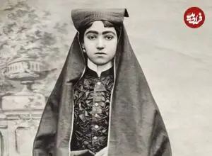 عکس| سفر زمان؛ تصویر آتلیه‌ای «دختر ایرانی با تاج گل»؛ دوران قاجار
