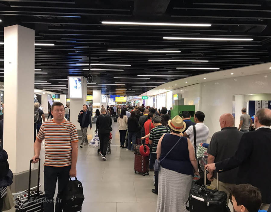 تصاویر/ اعتصاب در فرودگاه بارسلونا و سرگردانی مسافران