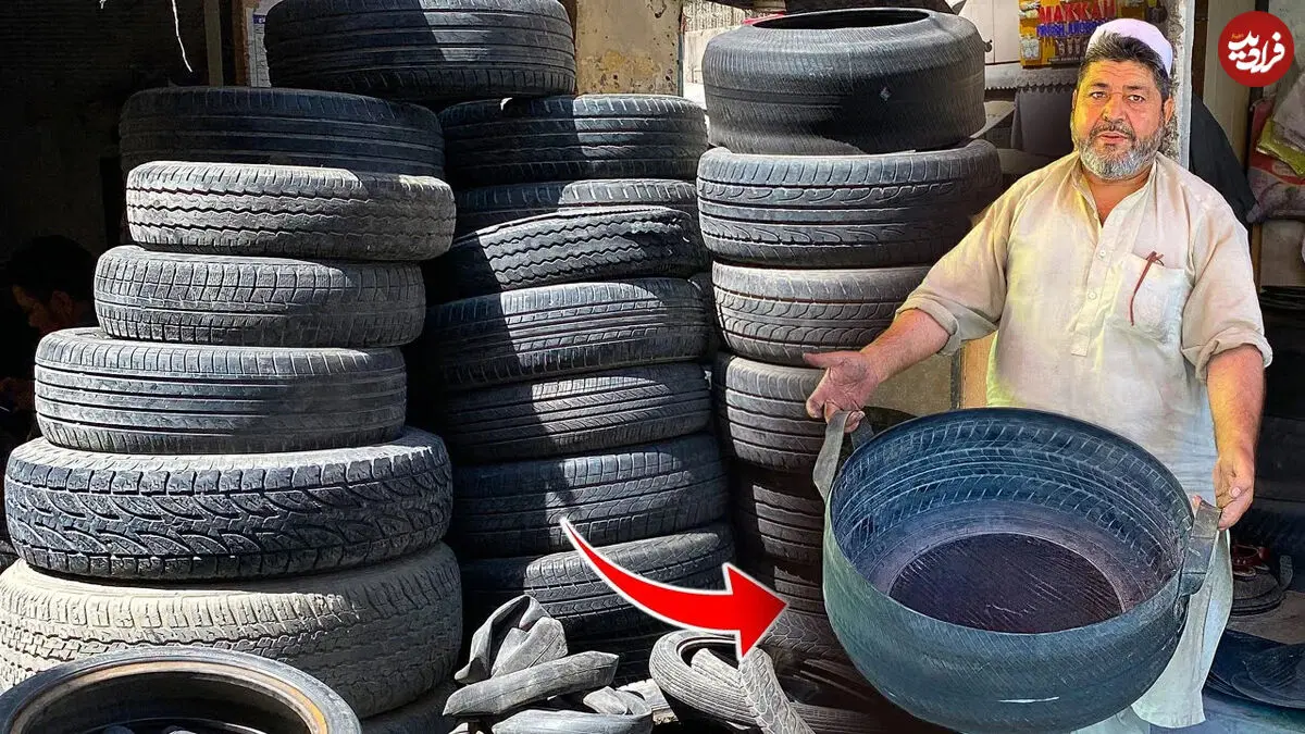 (ویدئو) نحوه ساخت یک وان آب زیبا با لاستیک دسته دوم! 