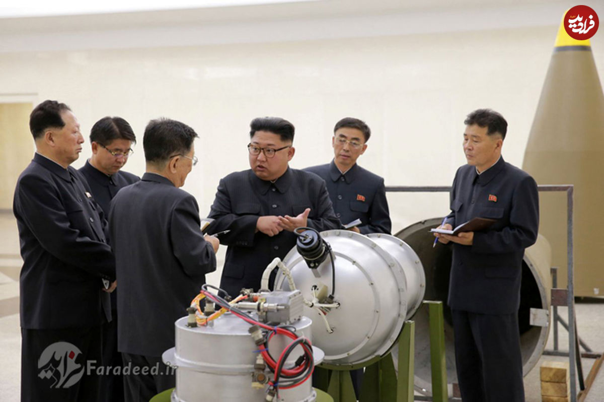 تصاویر/ رونمایی کره‌شمالی از بمب‌هیدروژنی جدید