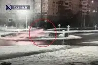 (ویدئو) پرواز ماشین سرقتی از روی میدان شهر استاری روسیه