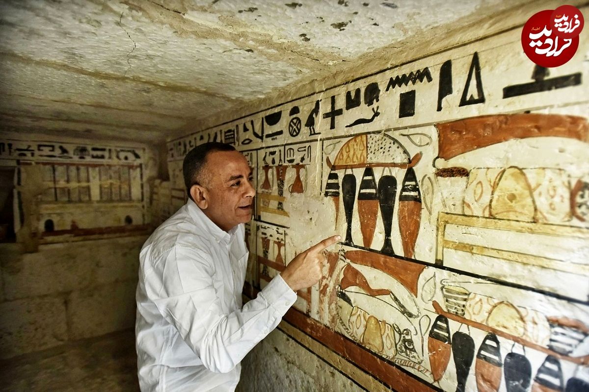 (ویدئو) لحظه شگفت‌انگیز کشف مقبره‌های باستانی سقاره مصر
