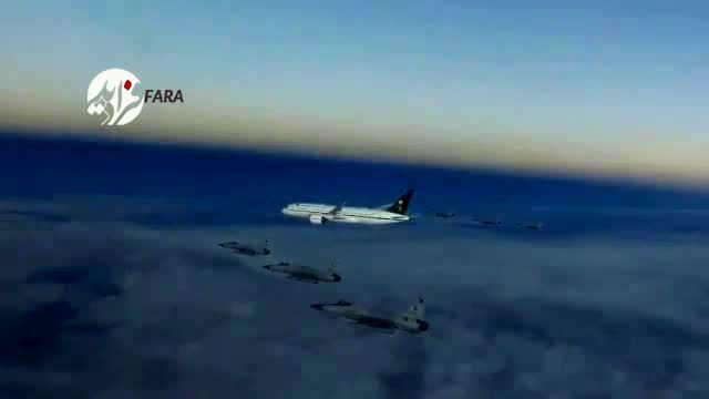 ویدیو/ اسکورت ویژه هواپیمای محمد بن سلمان!
