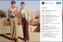 عکس/ سردار سلیمانی در کنار بردارش، قبل از انقلاب