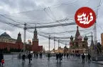 عکس| نصب تورهای ضد پهپاد در میدان سرخ مسکو 