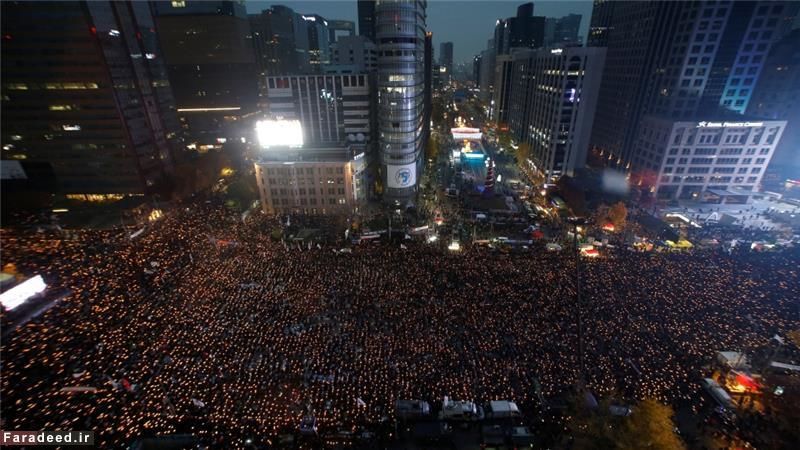 تصاویر/ اجتماع میلیونی معترضان در کره جنوبی