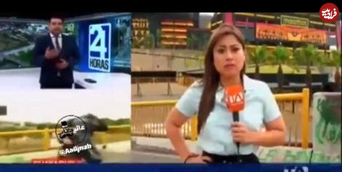 (ویدئو) سرقت مسلحانه عجیب از خبرنگار، حین پخش زنده تلویزیونی!
