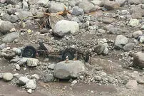 تصویر وحشتناک لاشه نیسان پس از سیل