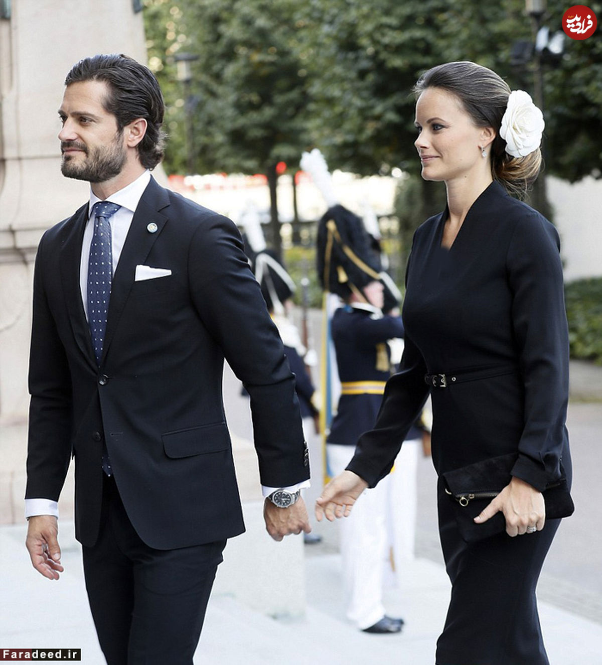 تصاویر/ عروس جنجالی خاندان سلطنتی در افتتاحیه پارلمان سوئد