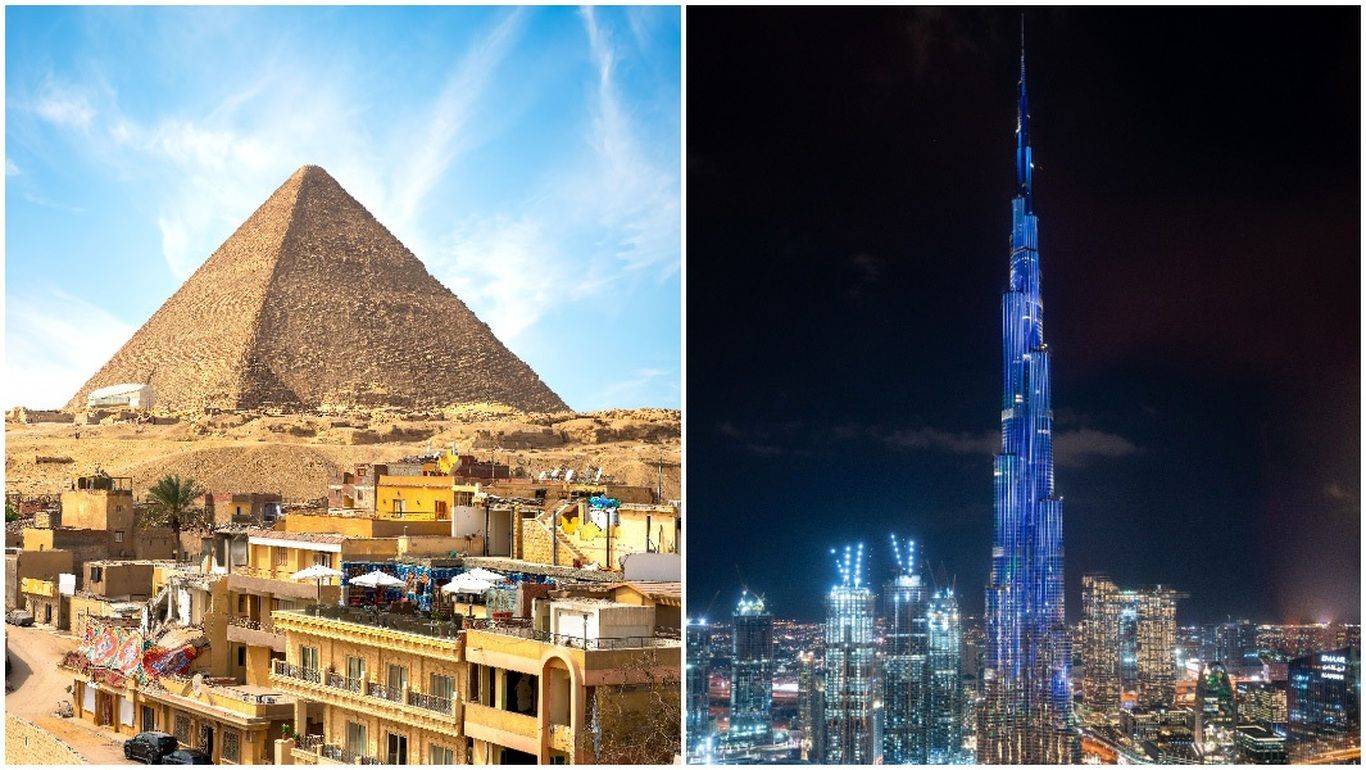 (تصاویر) بلندترین سازه‌های روی زمین: از اهرام ثلاثه تا برج خلیفه