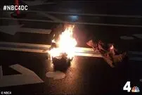 خودسوزی معترض آمریکایی مقابل هتل ترامپ