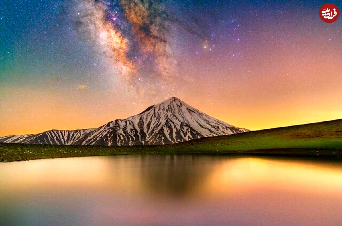 تصویر/ کهکشان راه شیری بر فراز قله دماوند