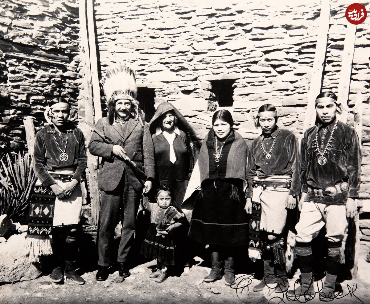 تصاویر/ سفر انیشتین و دیدار با سرخپوستان و چاپلین