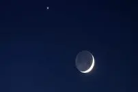 هم‌نشینی نادر ماه و زهره در آسمان امشب