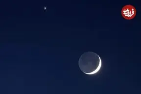 هم‌نشینی نادر ماه و زهره در آسمان امشب