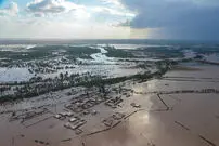 تصاویر/ سیلاب در دزفول از نمای بالا