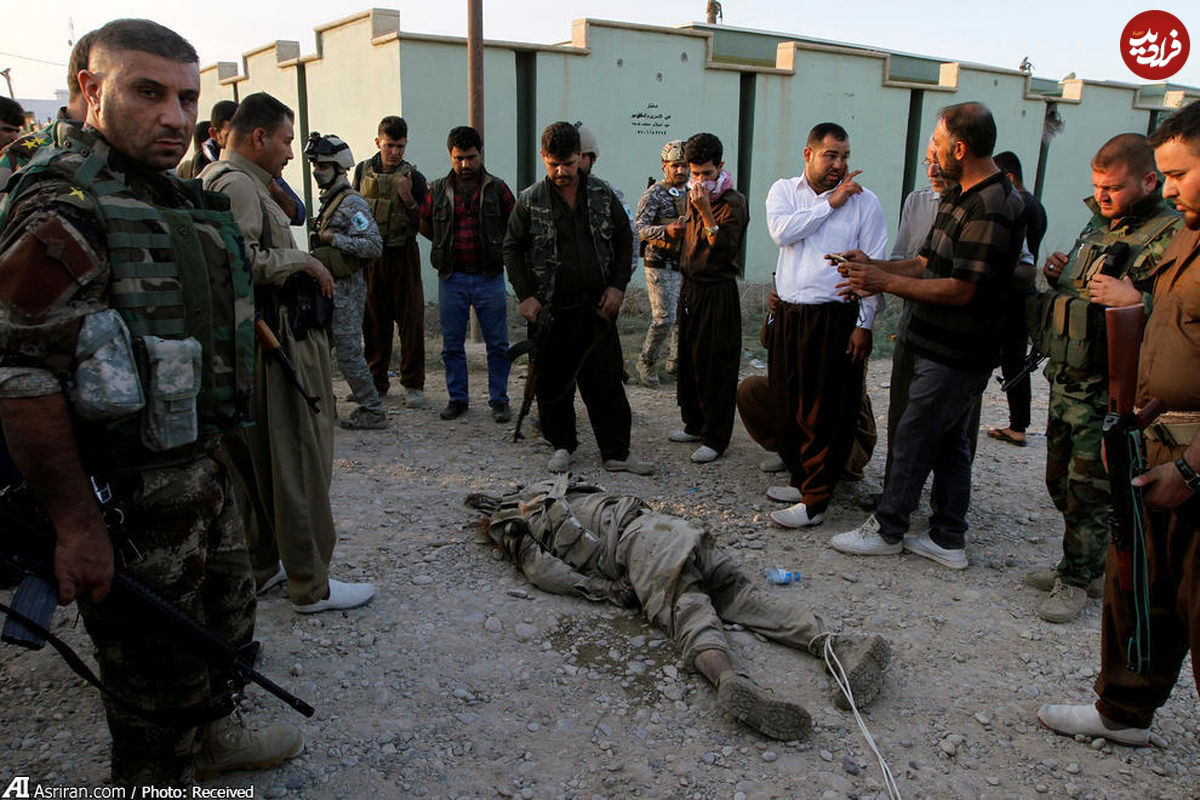 تصویر/ رفتار خشن با یک داعشی در کرکوک