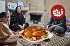 ببینید؛ غذای روستایی در ایران؛ پخت مرغ شکم پر با سبزیجات معطر