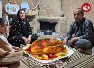 ببینید؛ غذای روستایی در ایران؛ پخت مرغ شکم پر با سبزیجات معطر