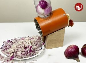ببینید؛ نحوه ساخت یک دستگاه ساده و خلاقانه برای خردکردن پیاز با قوطی کنسرو