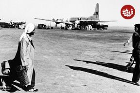 عکس؛ سفر در زمان؛ یک هواپیمای هلندی در فرودگاه آبادان در اواخر دهه سی