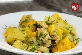 طرز تهیه سالاد سیب‌زمینی و ذرت