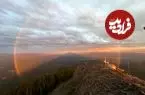 تلاقی درخشان سایه کوه و رنگین‌کمان؛ عکس روز ناسا