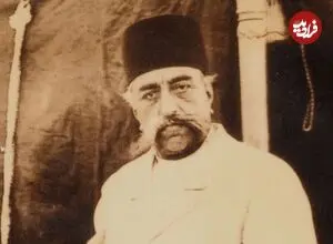 عکس| سفر زمان؛ عکس یادگاری مظفرالدین شاه، خواجه و پرندۀ شکاری
