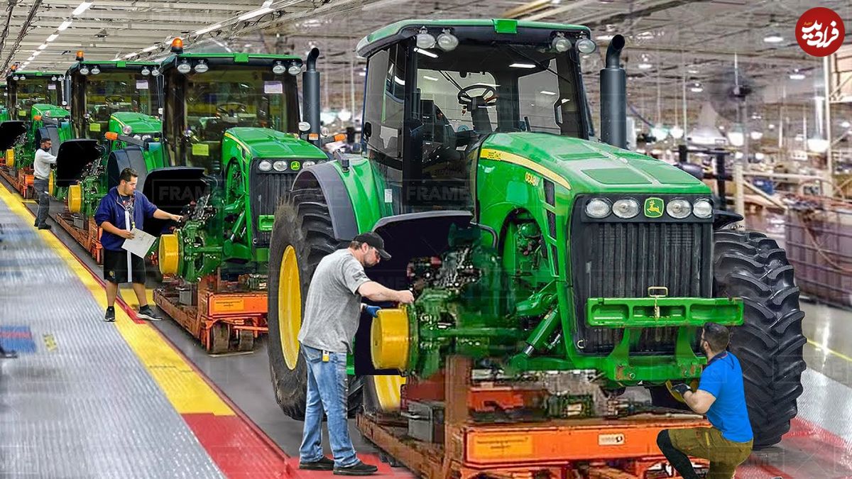 ببینید؛ نگاهی به مراحل تولید تراکتورهای پیشرفته و قدرتمند در آمریکا