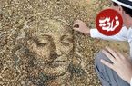 تصاویر؛ شاهکارهای خلاقانۀ هنرمندی که روی زمین با «سنگریزه» نقاشی می‌کند