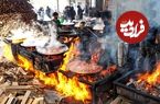 ببینید؛ غذای خیابانی در کره؛ پخت یک غذای محبوب با مرغ و سبزیجات روی هیزم در سئول