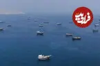 ببینید| زمین فوتبال شگفت‌انگیز در نزدیکی تنگه هرمز