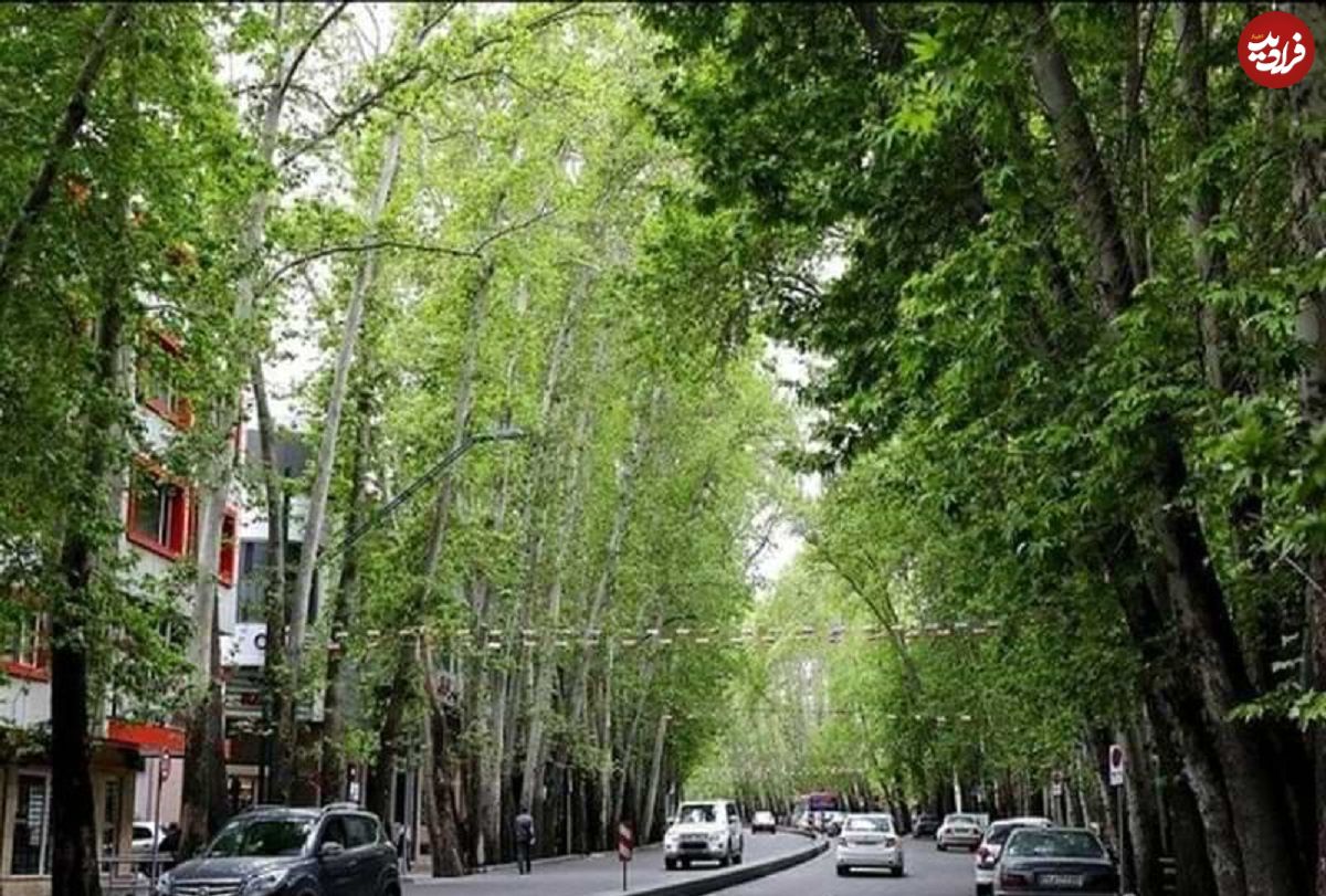 عکس؛ سفر در زمان؛ یکی از قدیمی‌ترین تصاویر رنگی موجود از تهران ولیعصر در دهه ۴۰