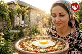ببینید| غذای روستایی در ایران؛ تهیه میرزاقاسمی با بادمجان کبابی در روستا