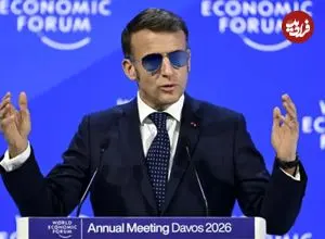 ترامپ به عینک آفتابی ماکرون در داووس اشاره کرد: «چه داستانی پشت آن است؟»