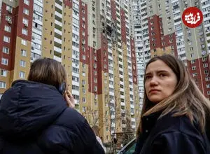ببینید| نجات معجزه‌آسای یک زن از حمله پهپادی به کی‌یف
