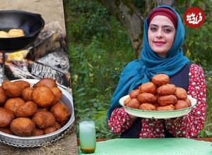ببینید؛ غذای روستایی در ایران؛ تهیه پیراشکی مرغ در طبیعت