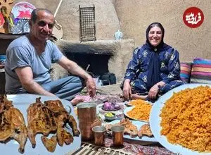 ببینید| غذای روستایی در ایران؛ پخت استانبولی و کباب مرغ کامل