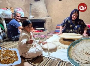 ببینید| غذای روستایی در ایران؛ پخت کشک بادمجان سنتی روی آتش در روستا