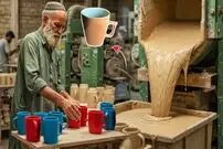 ببینید| فرآیند تماشایی تولید انبوه ماگ در کارگاهی در پاکستان