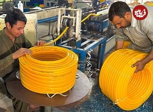 ببینید؛ فرآیند تولید انبوه شلنگ آب در کارگاهی در پاکستان 