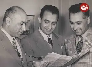 عکس| سفر در زمان؛ «عباس مسعودی و مصطفی مصباح‌زاده» در کنار «دکتر محمد مصدق»