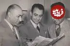 عکس| سفر در زمان؛ «عباس مسعودی و مصطفی مصباح‌زاده» در کنار «دکتر محمد مصدق»