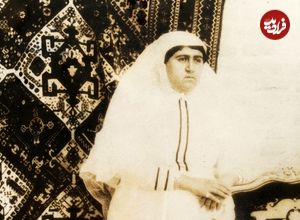 عکس؛ سفر در زمان؛ «نورالسلطنه دختر مظفرالدین شاه در کنار همسرش»؛ دهه 1290