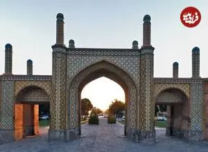 عکس| سفر زمان؛ نقاشی آبرنگ یک آمریکایی از یکی از دروازه‌های تهران قدیم؛ حدود یک قرن قبل