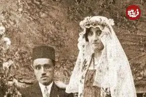 عکس| سفر زمان؛ عکس یادگاری عروس و داماد ارمنی در دوران قاجار