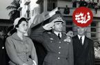 عکس؛ سفر در زمان؛ «ثریا اسفندیاری در حال گفت وگو با شعبان جعفری»؛ سال 1332