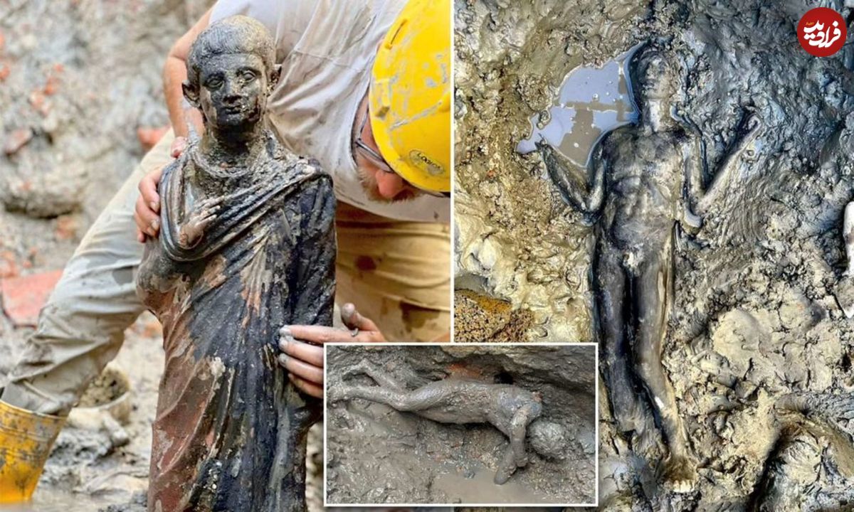 (ویدئو + تصاویر) کشف مجسمه های برنزی 2 هزار ساله در حمام باستانی ایتالیا