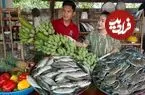 ببینید| غذای روستایی در کامبوج؛ پخت یک غذای خاص سنتی با خرچنگ، ماهی و موز