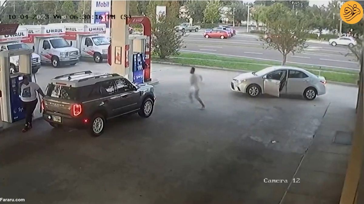 (ویدئو) سارق با خودرو آمد و شاسی‌بلند یک زن را دزدید
